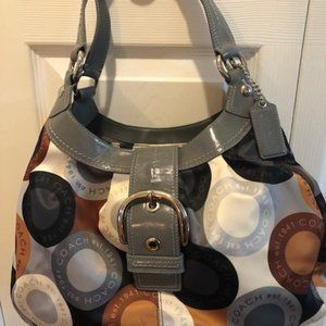 Used Rare multi color Coach handbag